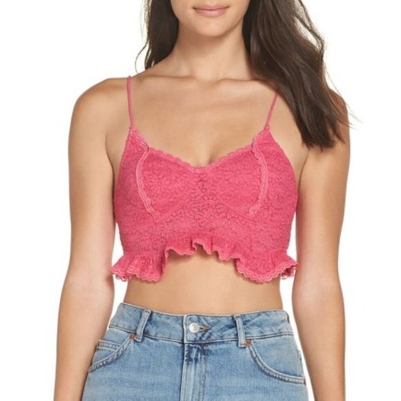 NEW Free People Fleur De Lys‎ Cami Crop Top - Picture 1 of 5